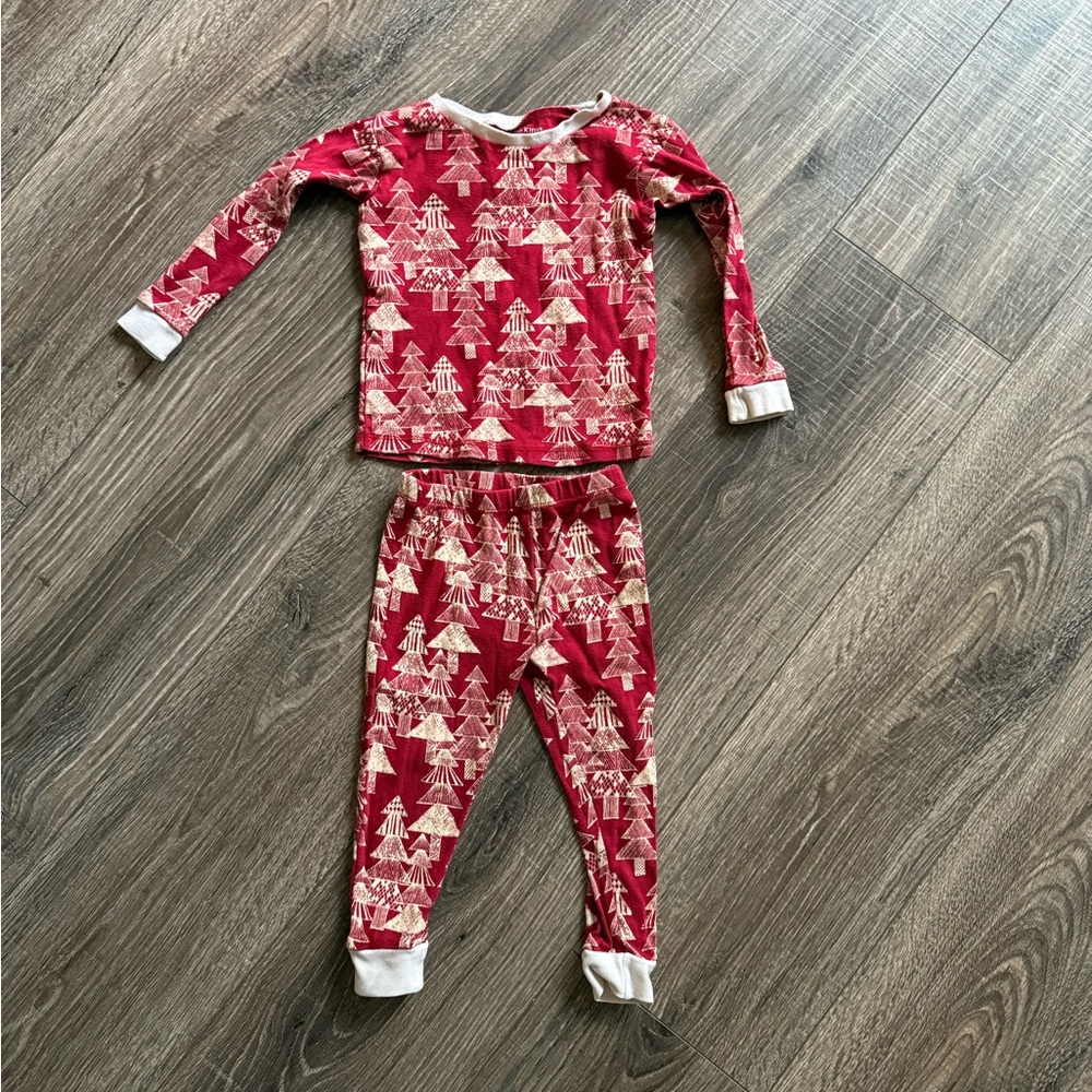 Burt’s Bees Baby Red and White Christmas Trees Pajamas